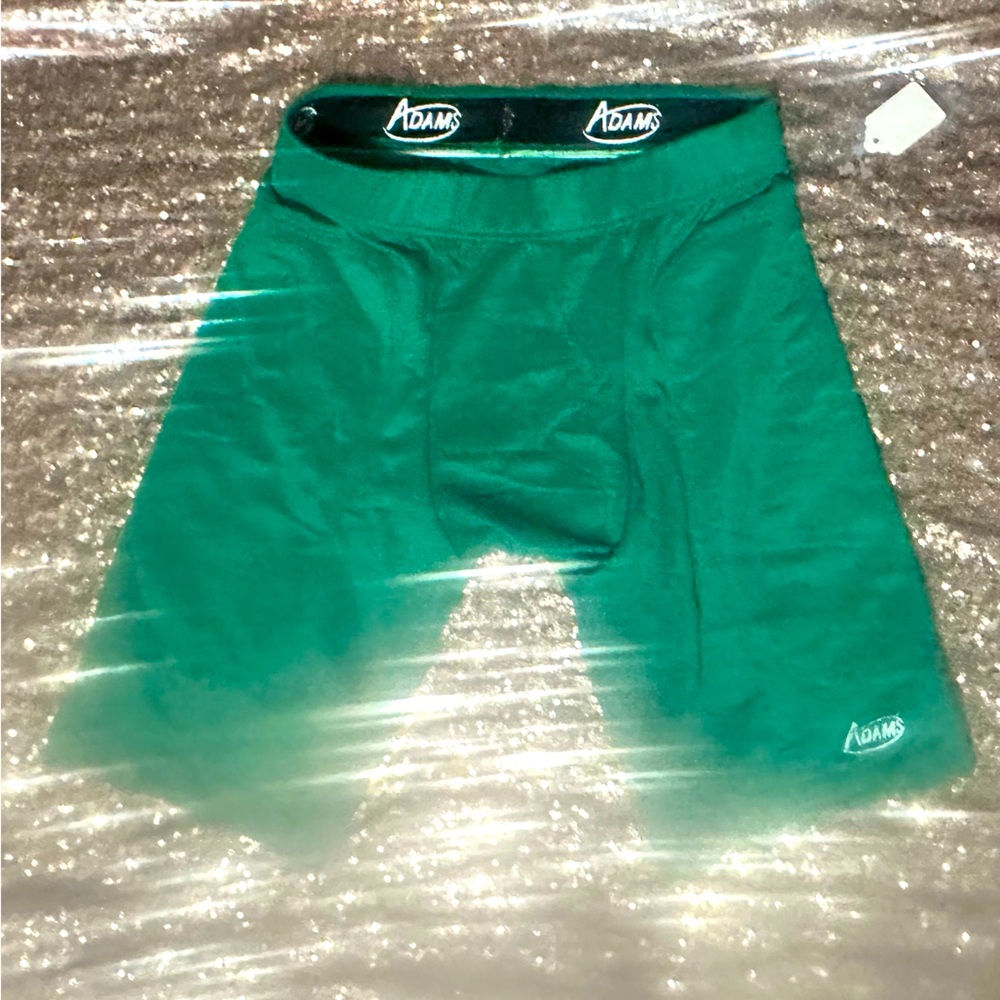 Vintage adams green boy compression shorts  size XXS l